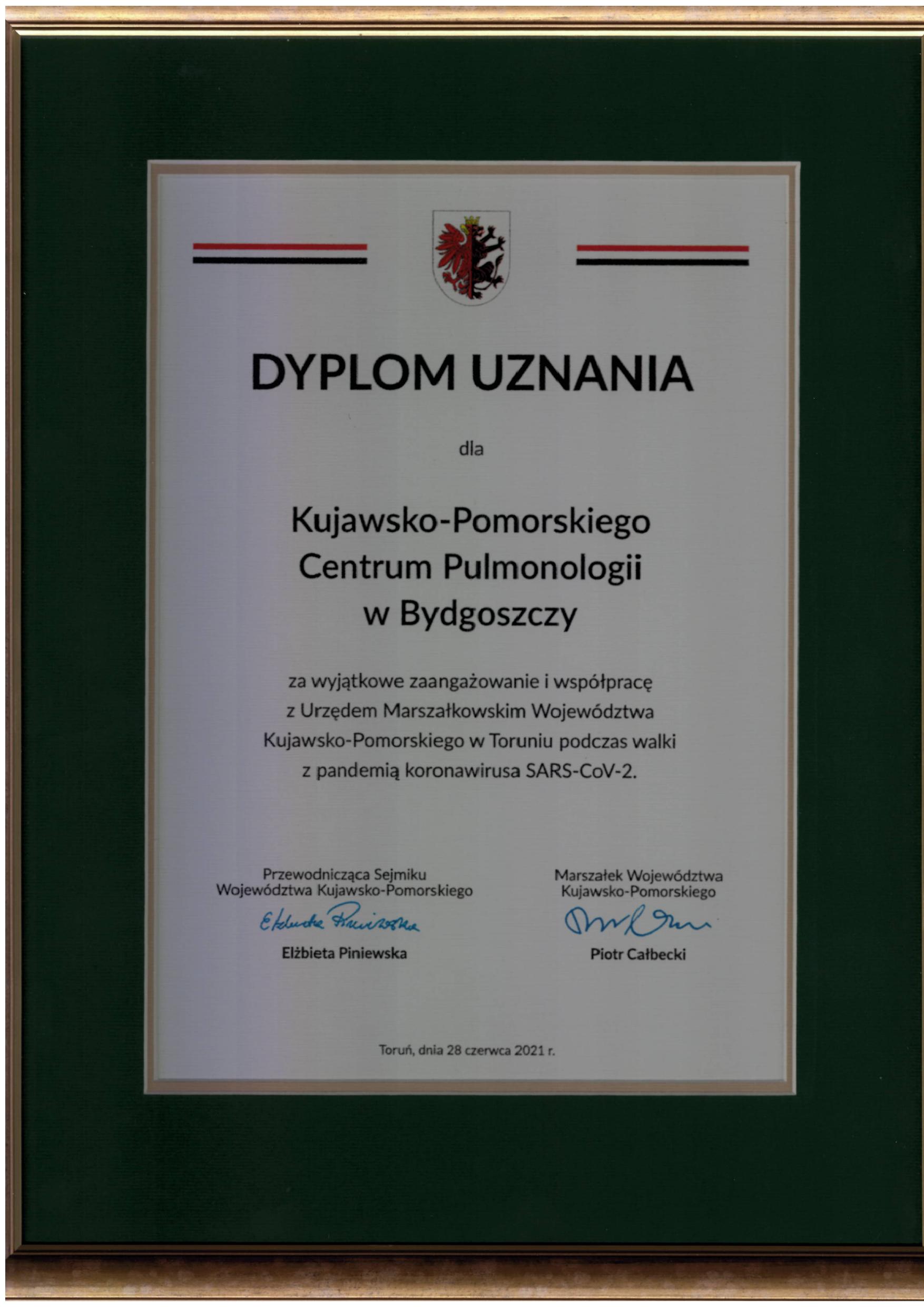 Dyplom uznania